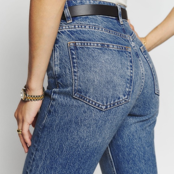 Reformation Cynthia High Rise Straight Cropped Jeans - Picture 4 of 12